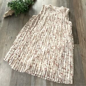 GB GIRLS Floral Pleated Sleeveless Sheath Dress Fully Lined Size Girls XL